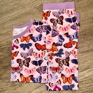 Little Sleepies 4T Butterfly Kisses Bamboo Short Sleeve + Pants